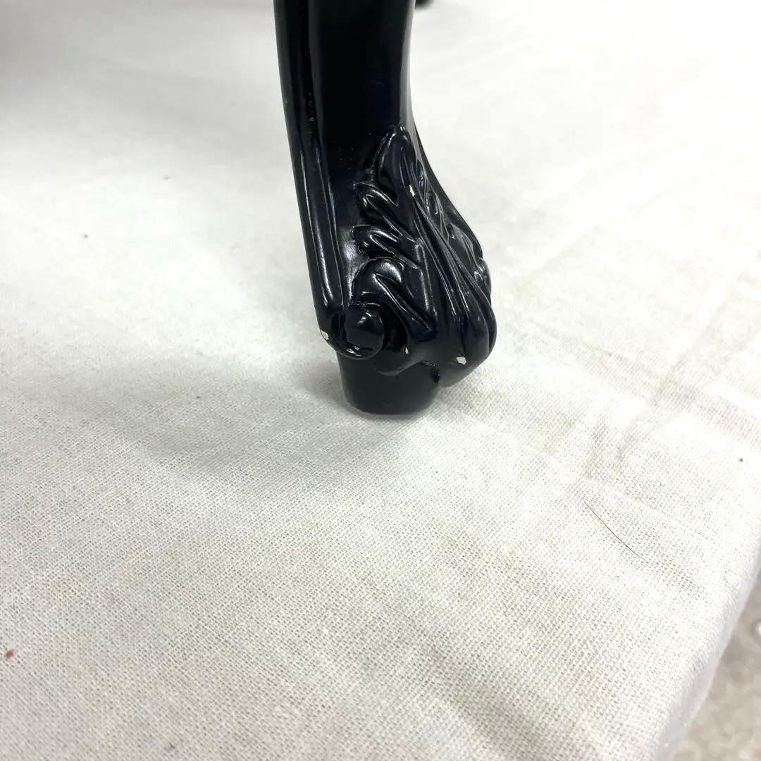 【美品】ロココ様式 アンティーク調 オットマン スツール 彫刻 ブラック