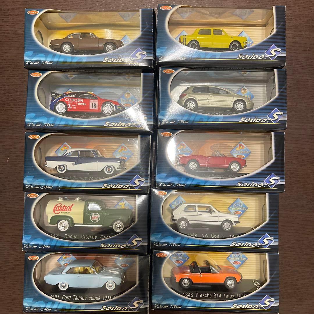 【中古】 ミニチュアカー52個セット　Solido　(1個箱無し) 1:43