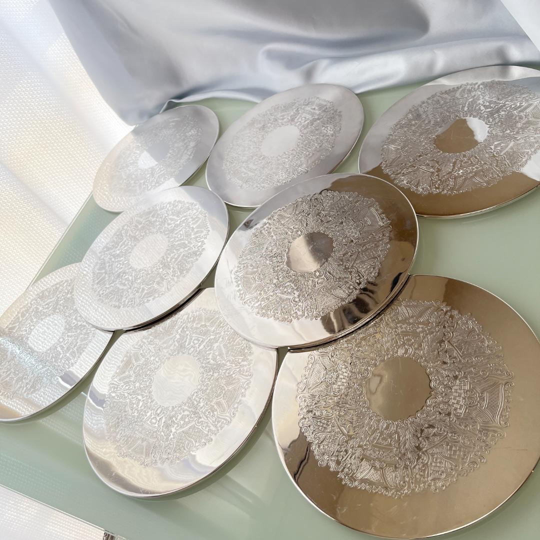 【英国】 プレースマット 23cm / コースター 10cm　各8枚