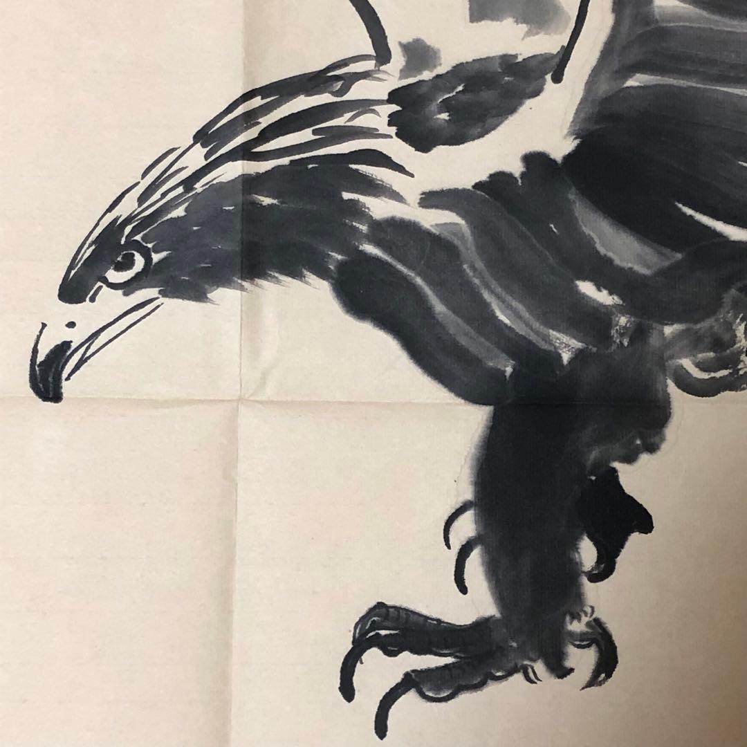 中国美術・純手描き　名家　徐悲鴻 鷹図・鷹絵・書道品・珍品画・肉筆保証