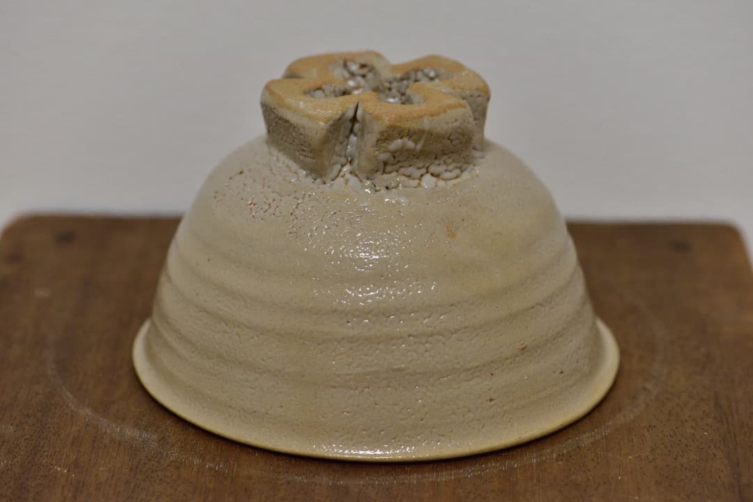 十字高台茶碗　　茶道具　検索:萩/唐津/李朝/現代工芸/骨董/作家