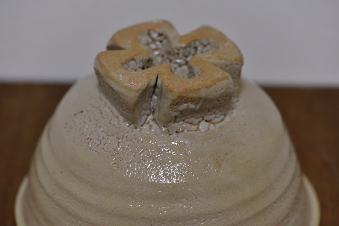 十字高台茶碗　　茶道具　検索:萩/唐津/李朝/現代工芸/骨董/作家