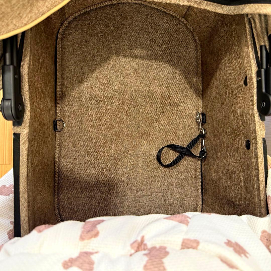 極美品 smooca ペットカート スムーカ レザー ブラウン 折畳