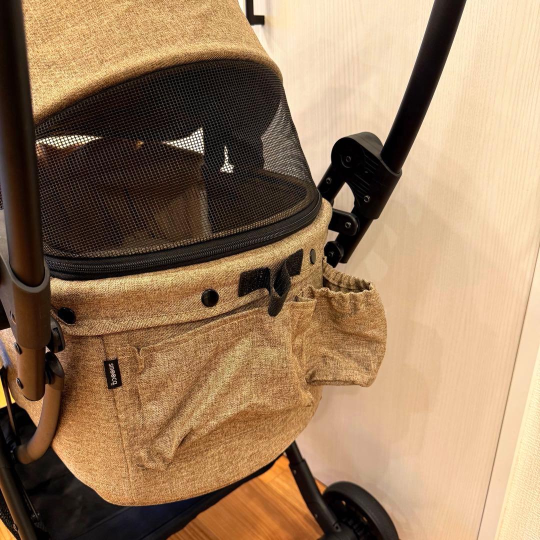 極美品 smooca ペットカート スムーカ レザー ブラウン 折畳