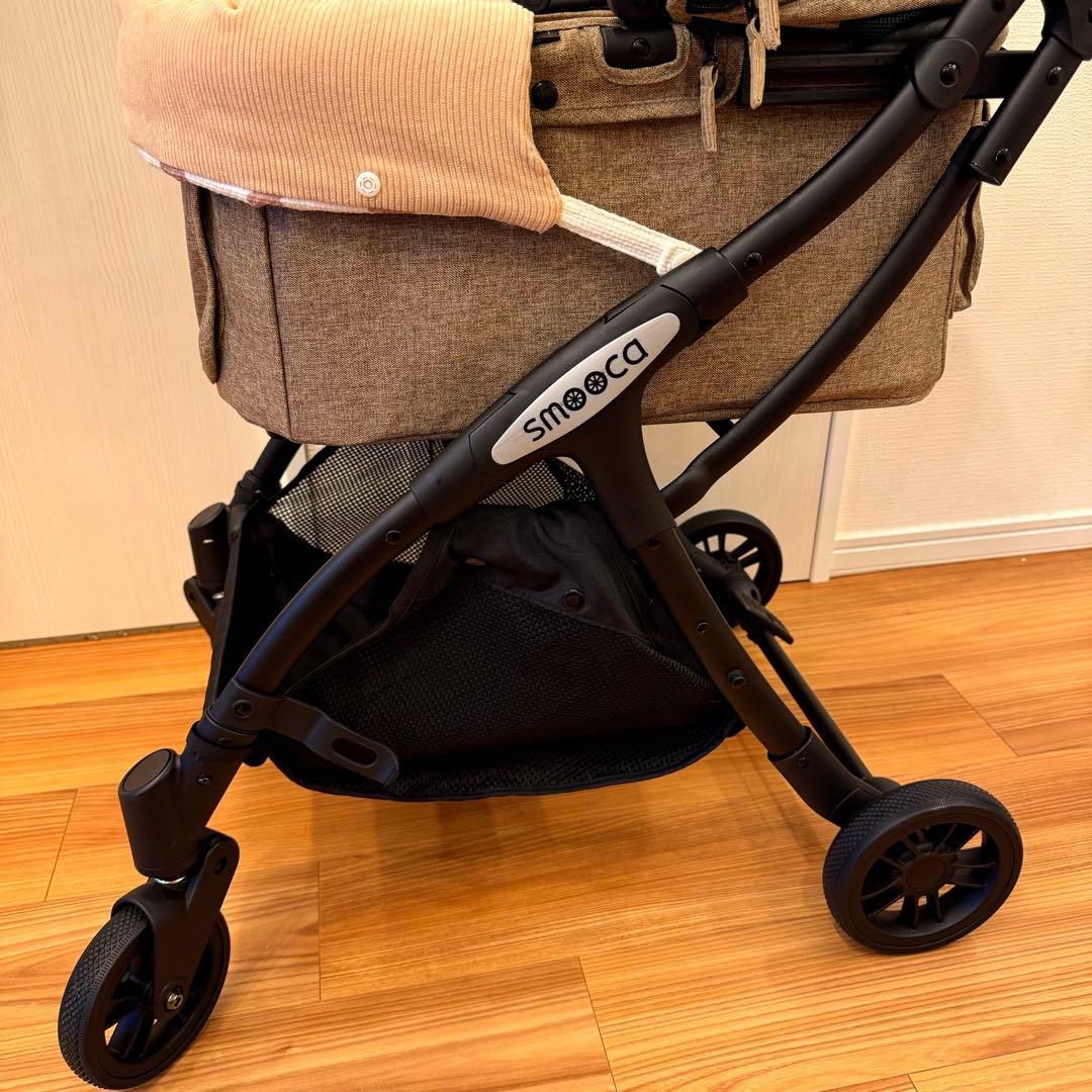 極美品 smooca ペットカート スムーカ レザー ブラウン 折畳