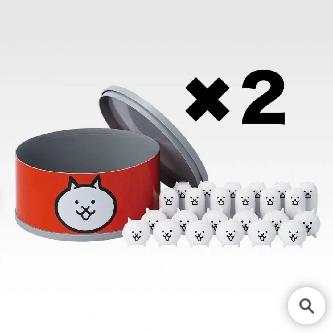 一番くじにゃんこ大戦争D賞ネコカン型ケース付きミニフィギュア24体セット2セット