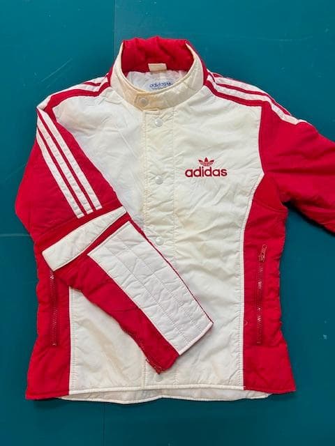 希少ヴィンテージ adidas 赤白 80’sデサントジャンバー　パンツおまけ