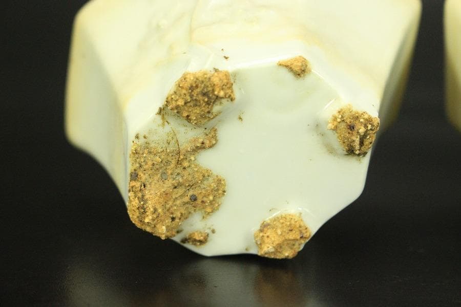 中国美術 白磁 梅花紋 八方 碗 一対 煎茶(HA500)