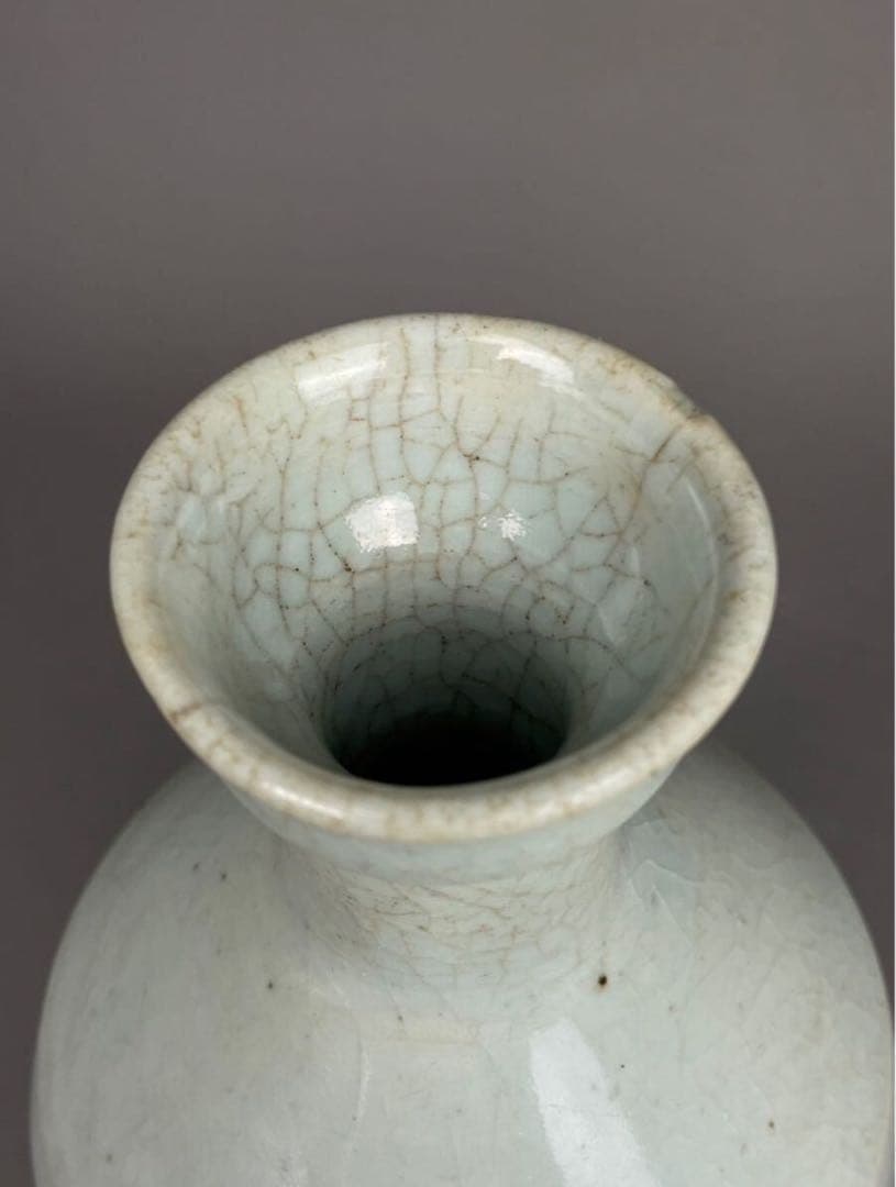 李朝 高麗 青磁徳利 花瓶 花道具 朝鮮半島 高麗青磁盤口花瓶 青磁釉盤口瓶