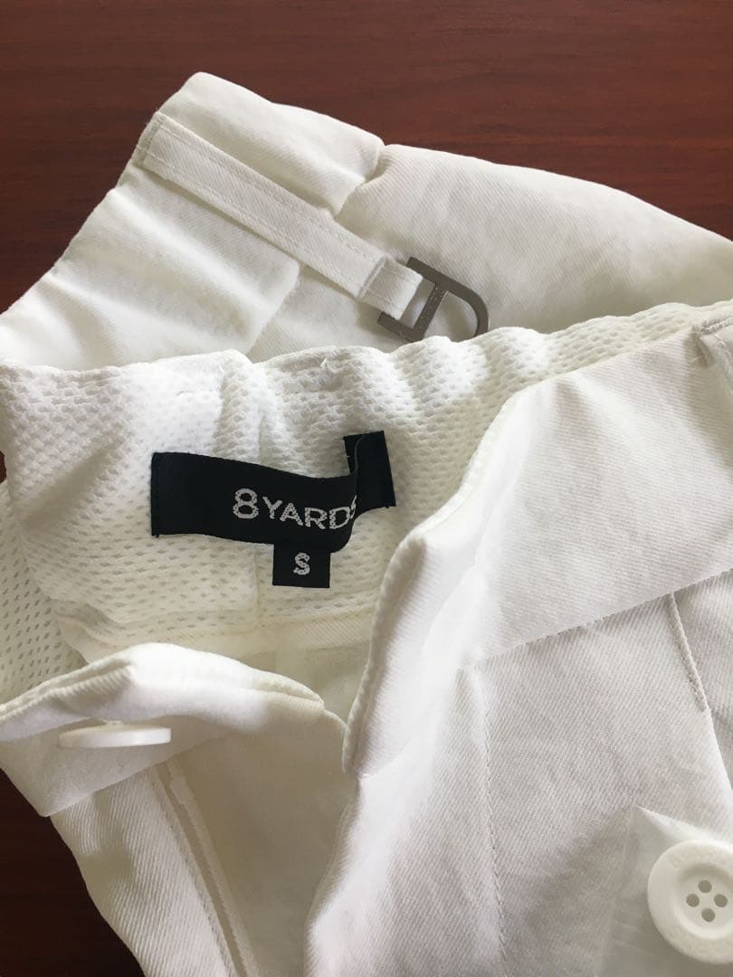 8YARDS 2025完売品　レディース ダブルタックショーツ ホワイト