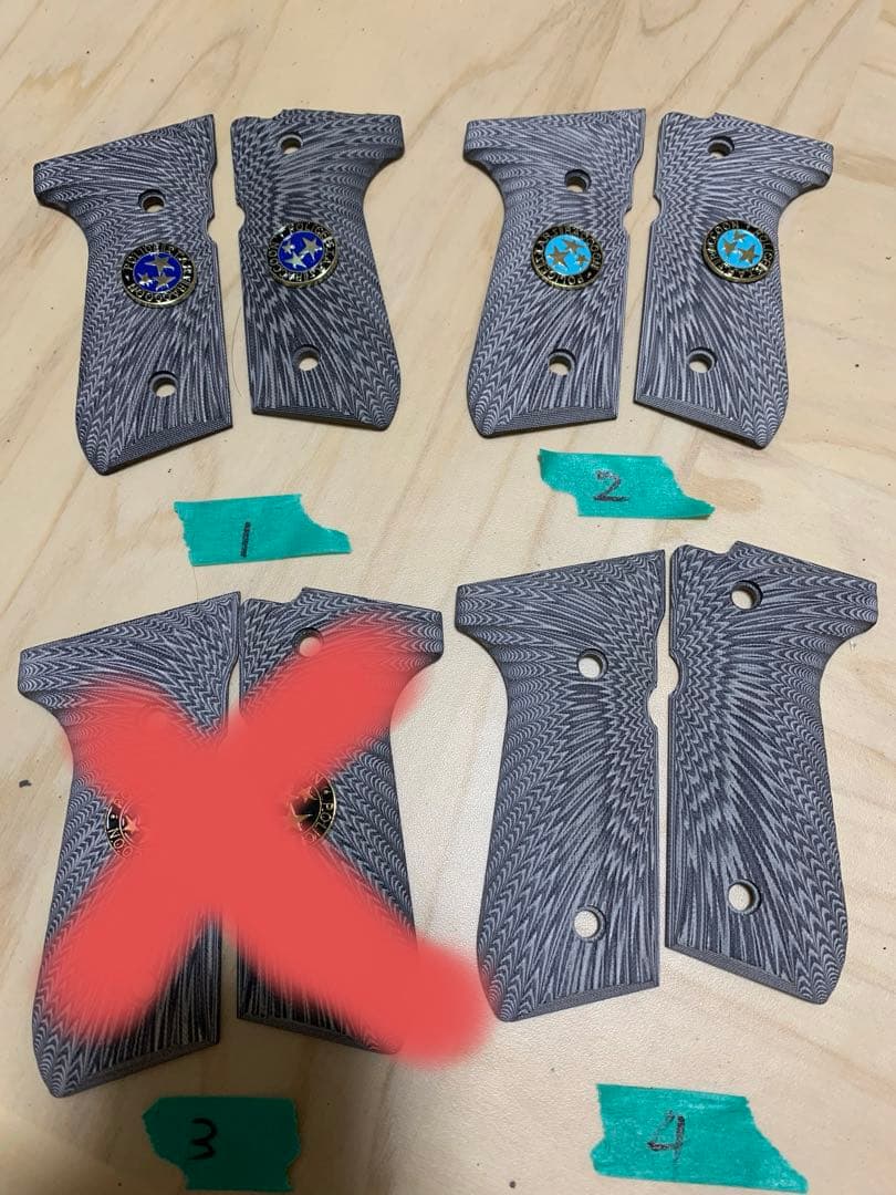 新品 ベレッタ M9 、M92F 、M9A1 G10素材グリップサムライエッジ風