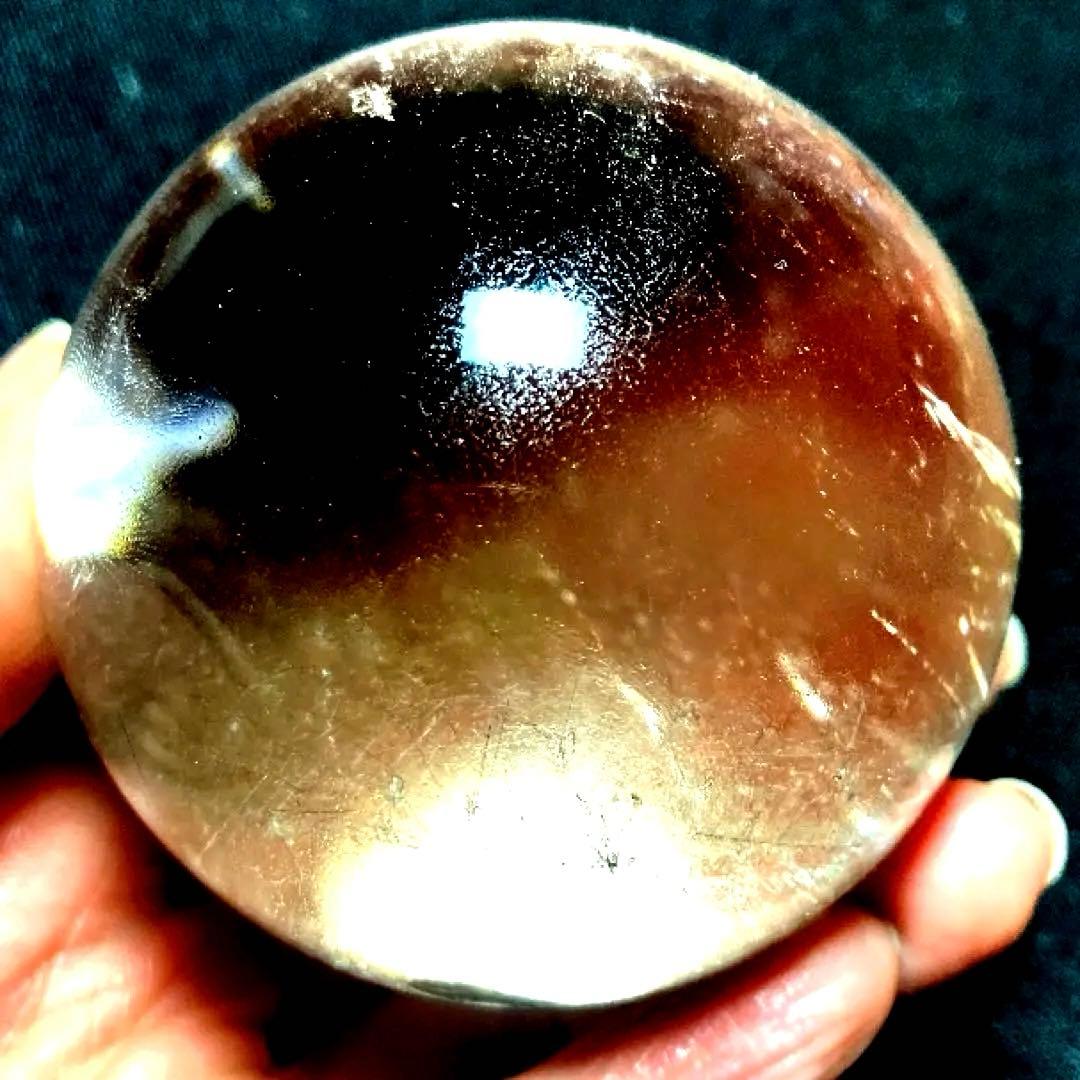 超大玉　67mm 満点星ヘアルチルクォーツ　丸玉　スフィア　パワーストーン