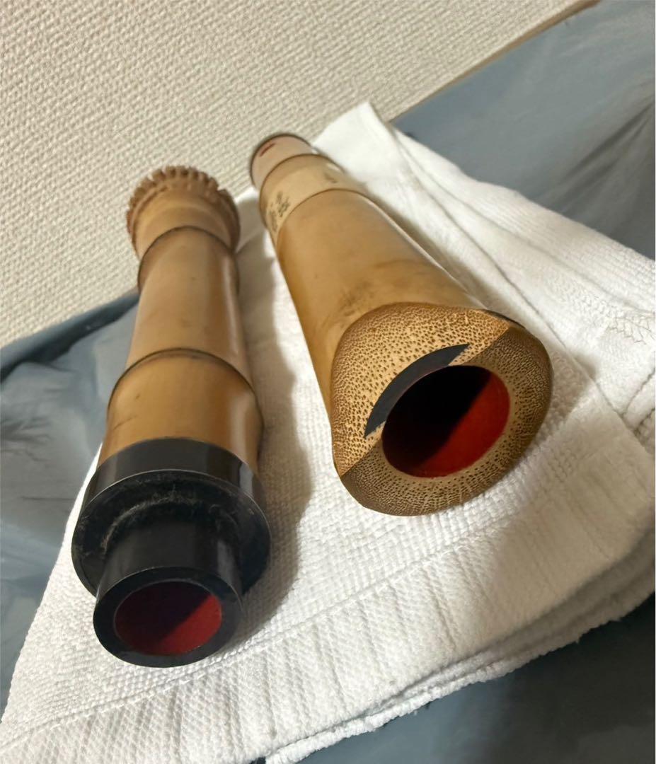 日本美術　精華尺八　一尺八寸菅　和楽器　精華銘　釜山