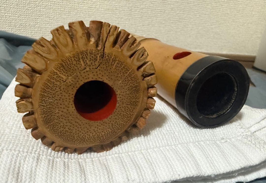 日本美術　精華尺八　一尺八寸菅　和楽器　精華銘　釜山