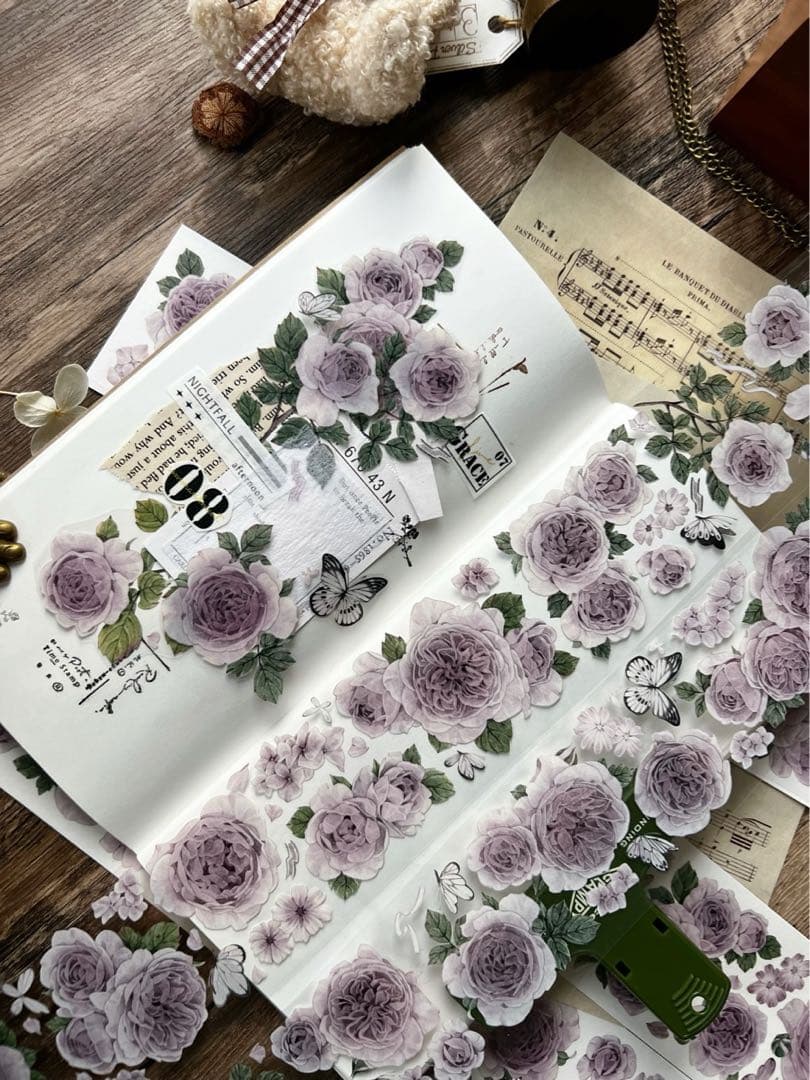 梦岛日记《紫黛》海外マスキングテープ　マステ 【2316】