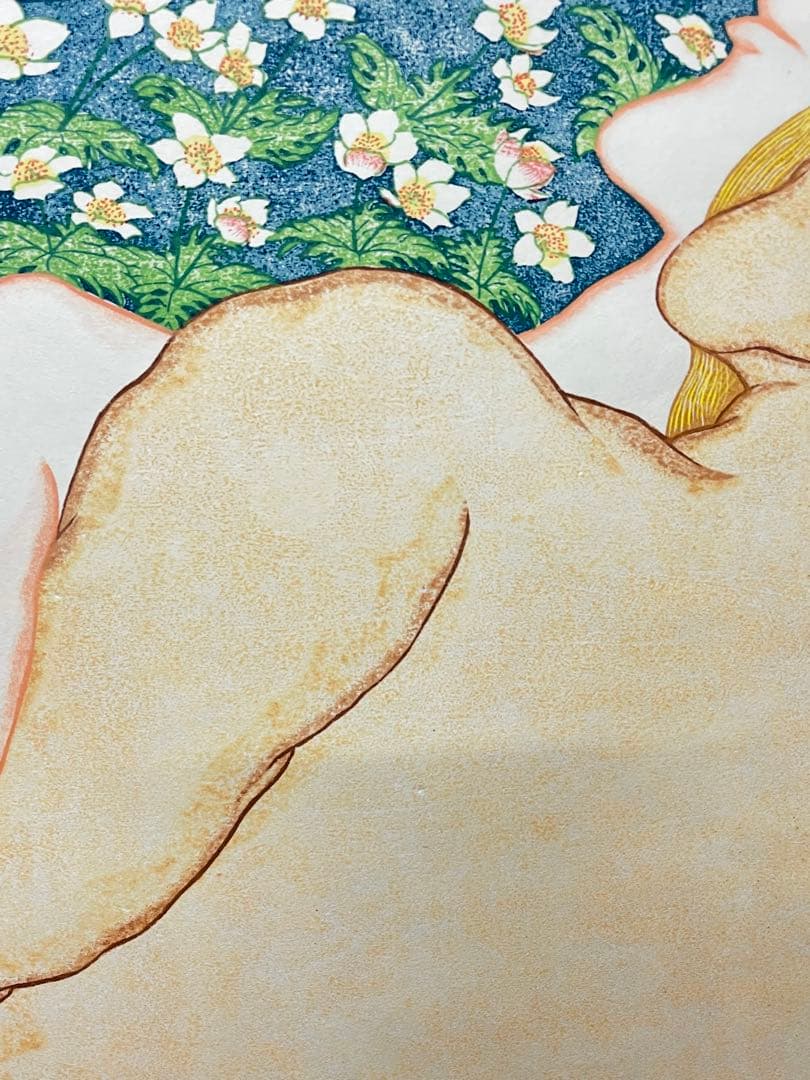 木版画『二輪草』 ニリンソウ