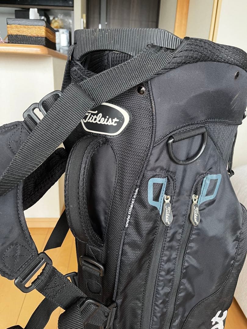良品Titleistタイトリスト スタンド式キャディバッグ 軽量　９型　ブラック