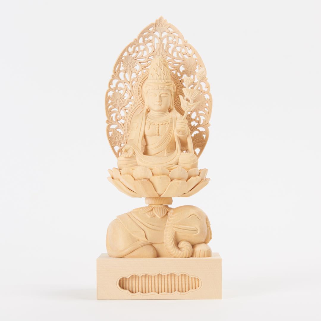 桧　２.５寸　普賢菩薩 仏像 #049