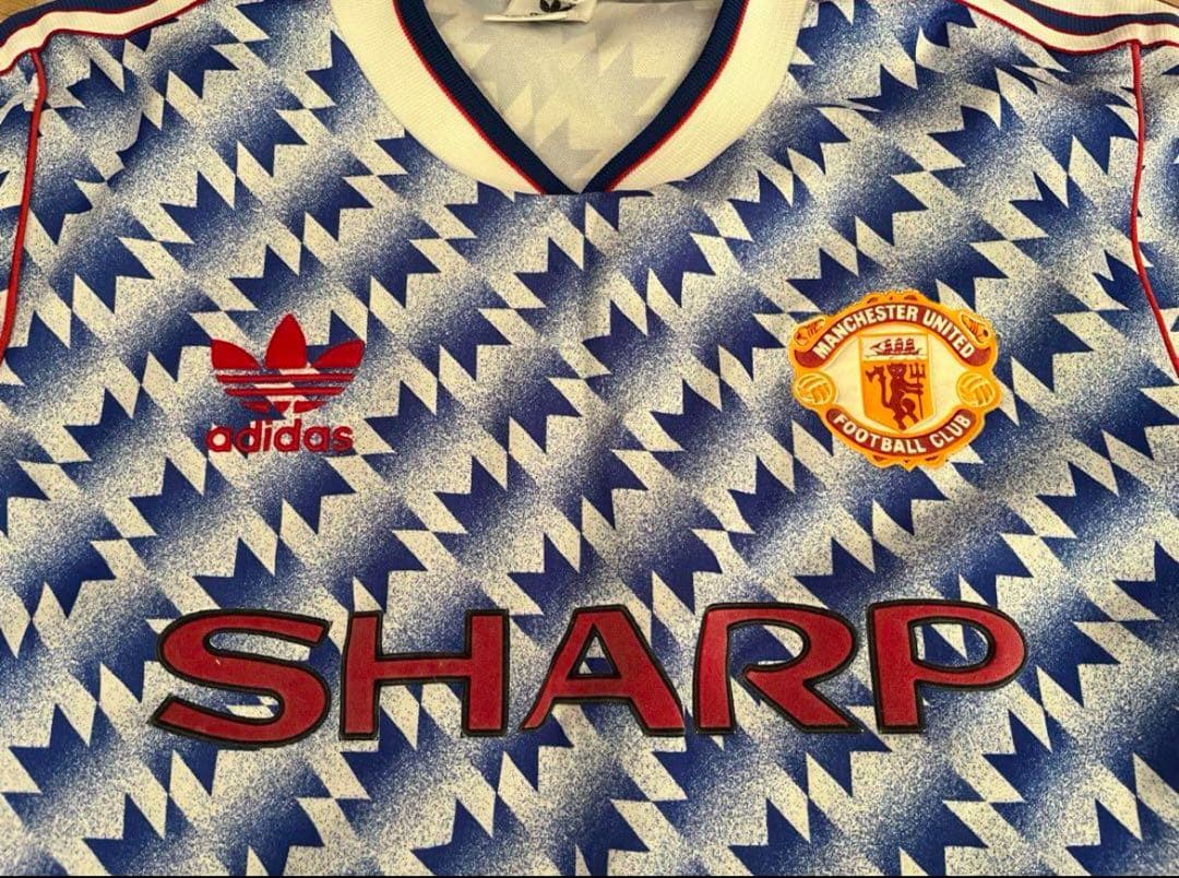 激レア　90-92 マンチェスターユナイテッド　半袖　アウェイユニフォーム