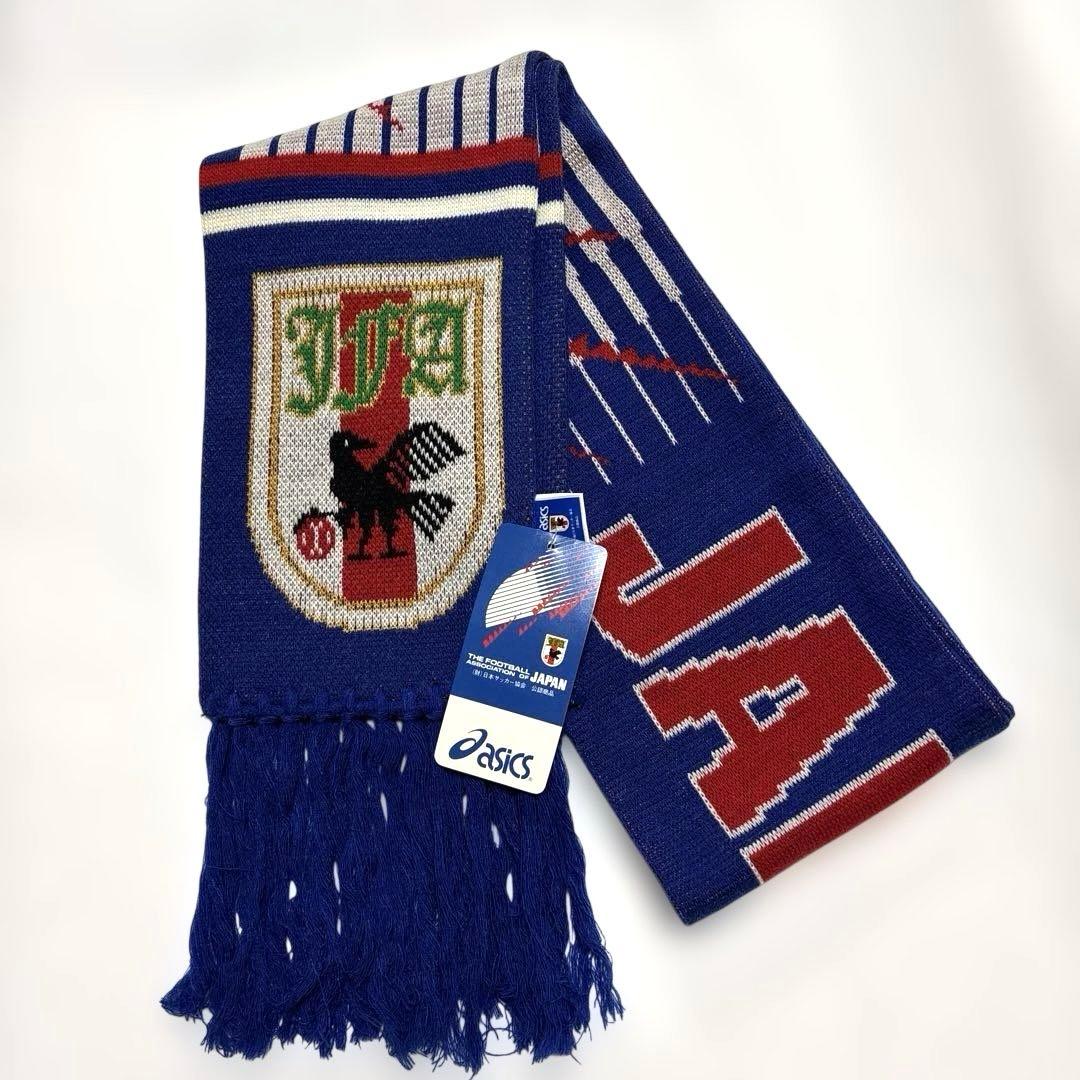 90s ASICS サッカー 日本代表 マフラー 135×16cm ドーハ