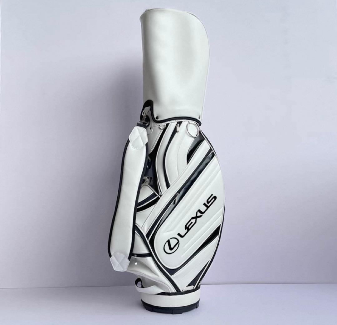 Lexus ゴルフバッグ ホワイト ストライプ