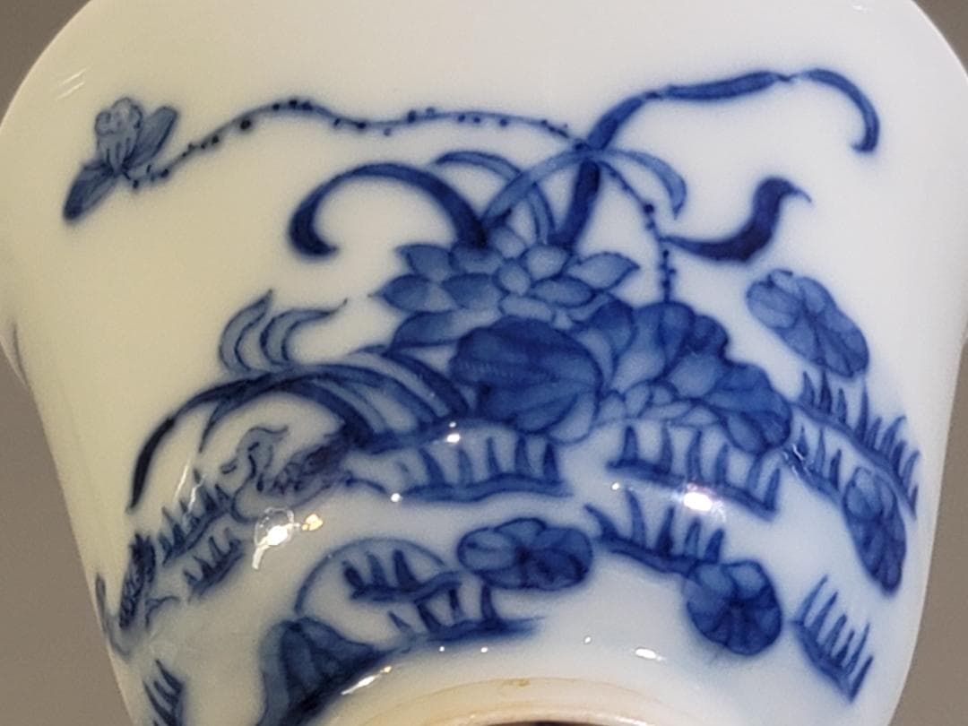 中国 青花花鳥 碗 盃 DT447