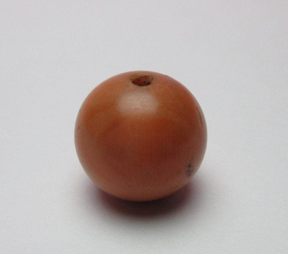 本珊瑚 珊瑚玉 緒締玉 A サンゴ さんご アンティーク　80128