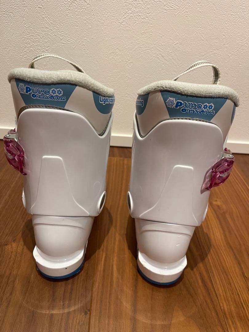 キッズ　スキー板118㎝　ビンディング　スキー靴　ストック　子供用　セット