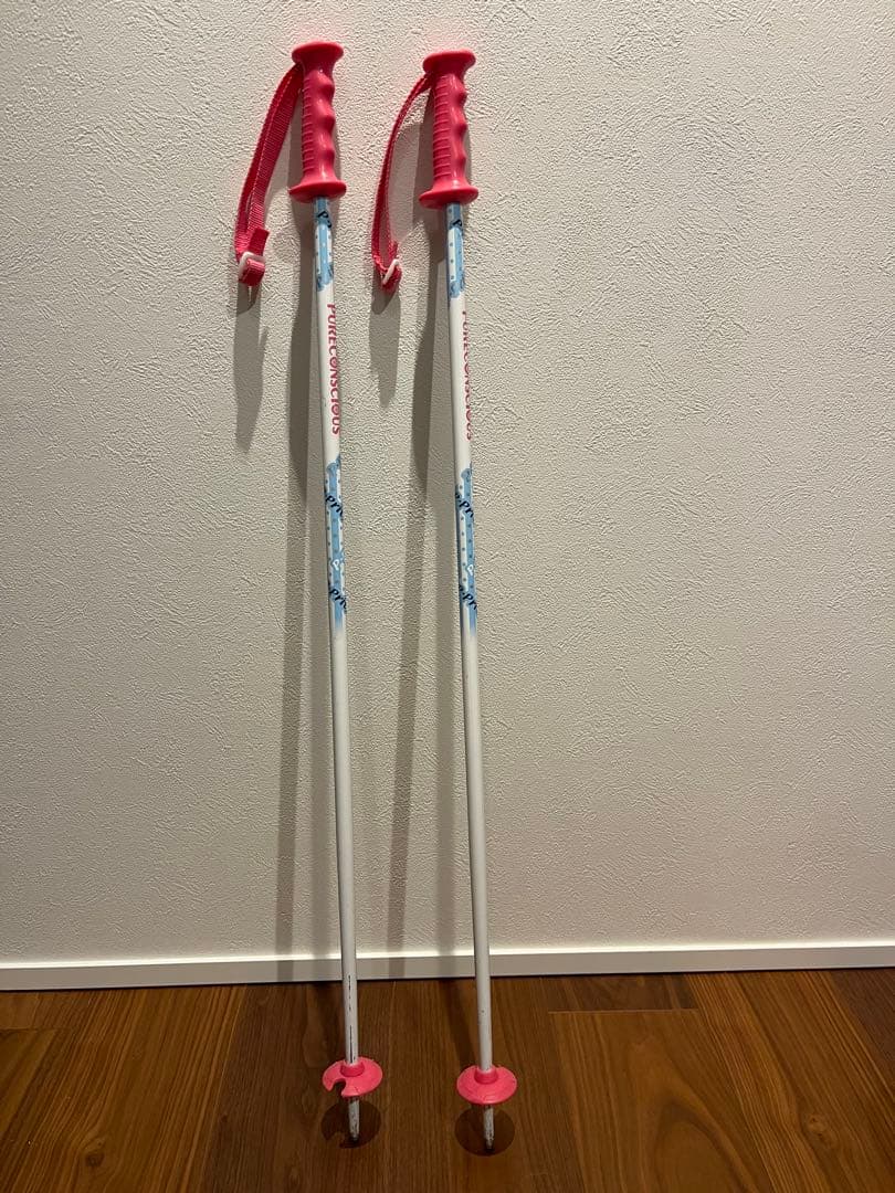 キッズ　スキー板118㎝　ビンディング　スキー靴　ストック　子供用　セット