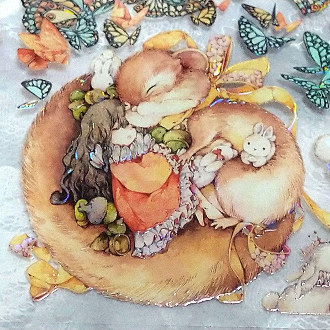 ✩再販✩J692＃谧野之森(贝壳光)切り売り海外人物マステ女の子