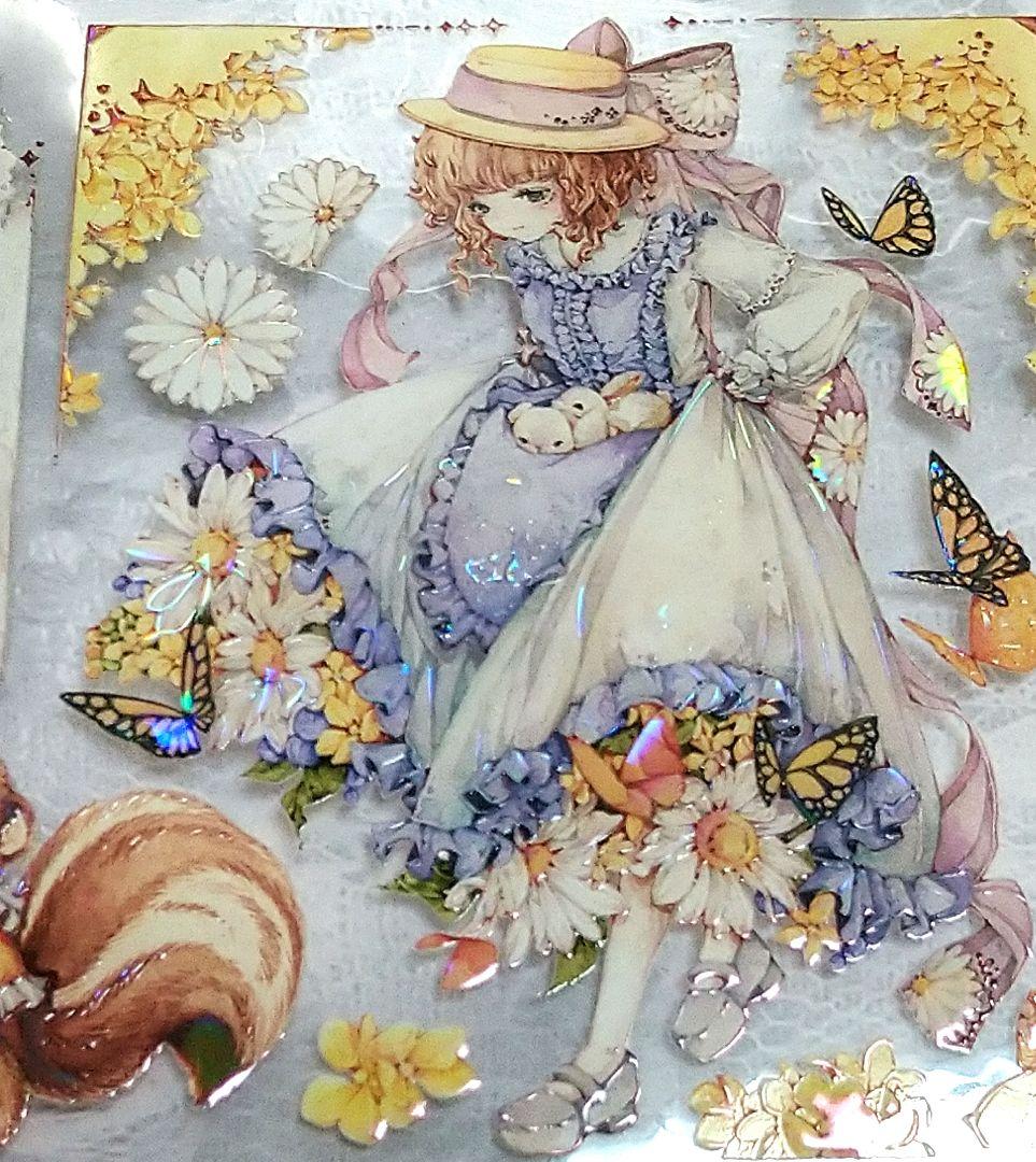 ✩再販✩J692＃谧野之森(贝壳光)切り売り海外人物マステ女の子