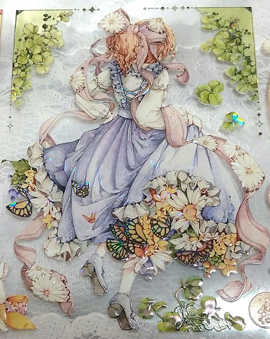 ✩再販✩J692＃谧野之森(贝壳光)切り売り海外人物マステ女の子