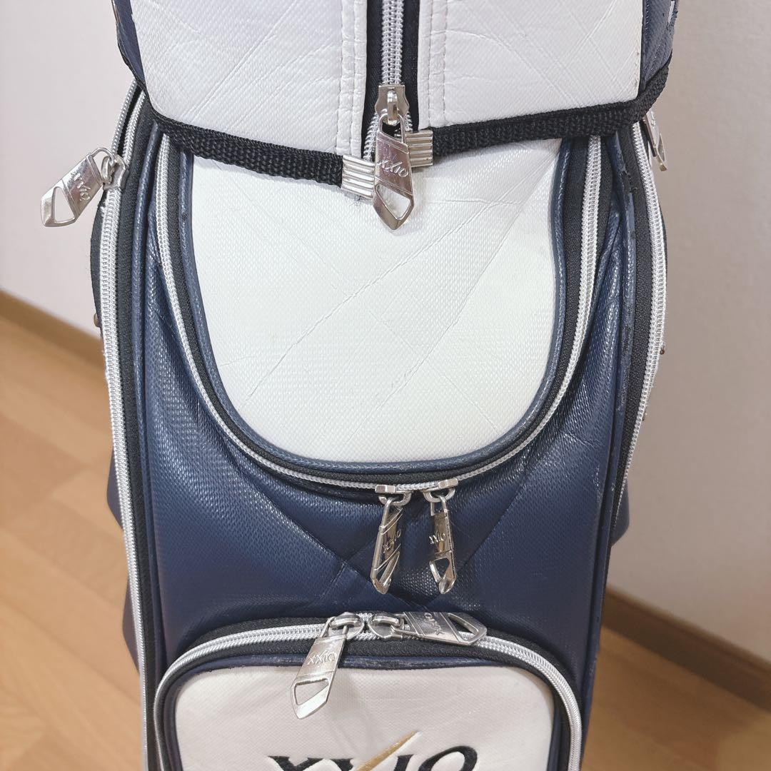 K434 XXIO ホワイトネイビー キャディバッグ
