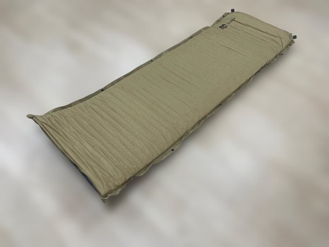 WAQ インフレータブル式マット 8cm　オリーブ・タン　2個セット　中古