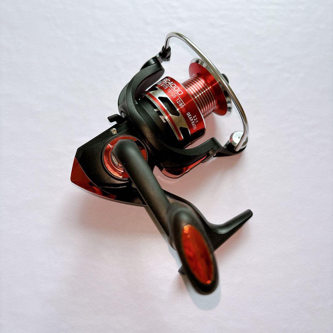 スピニングリール RC4000 レッド 釣りリール フィッシング アウトドア