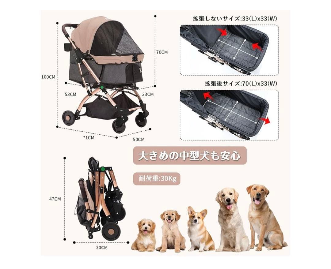 Totoro ball ペットカート 犬 バギー 4輪