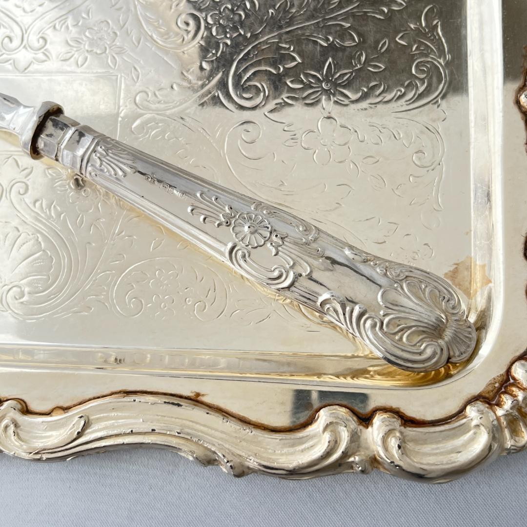 【C H Beatson】【純銀ハンドル】キングスパターン ベリースプーン