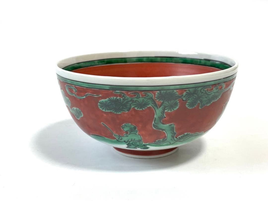 作家物　陶芸家　九谷　須田青華　須田菁華　唐子遊図　菓子鉢　深鉢　和食器　魯山人