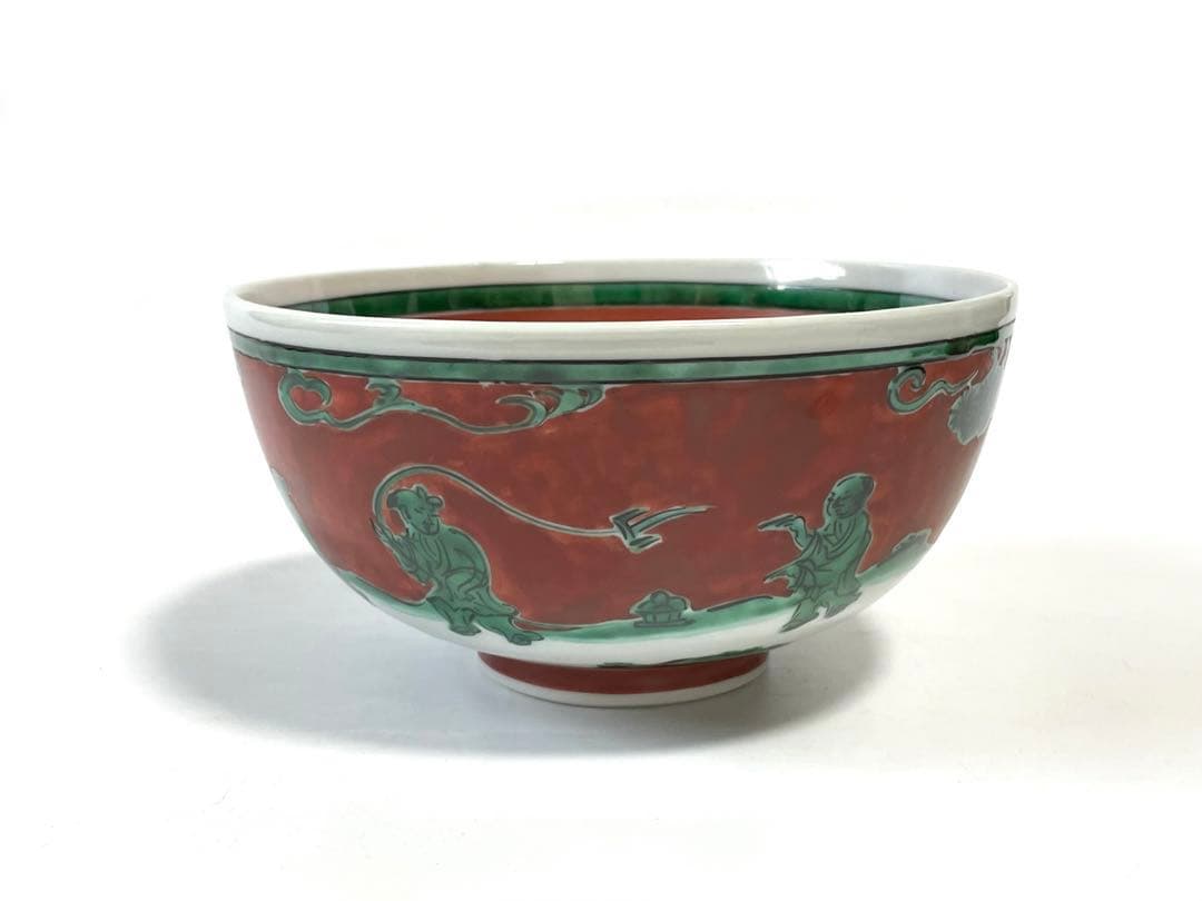 作家物　陶芸家　九谷　須田青華　須田菁華　唐子遊図　菓子鉢　深鉢　和食器　魯山人