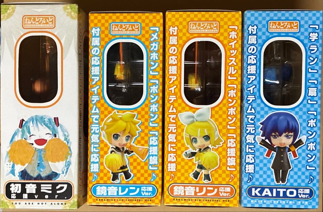 ねんどろいど 応援Ver. 初音ミク KAITO 鏡音リン 鏡音レン 未開封4点
