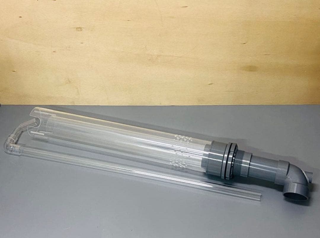 オーバーフロー加工H600用　透明三重管セット　（50Aバルソケタイプ）