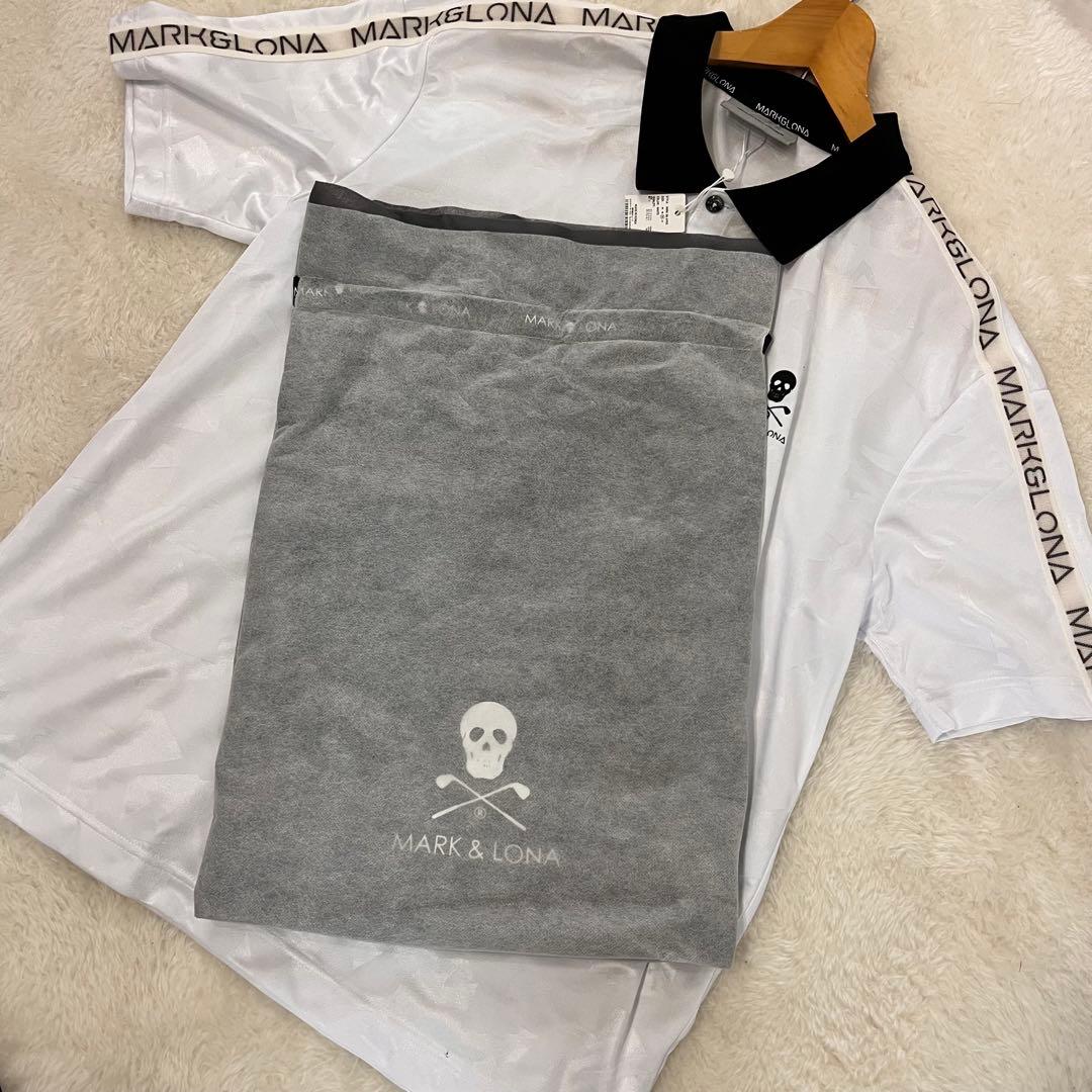 MARK&LONAマークアンドロナスカルプリント ポロシャツプレゼント用巾着付き