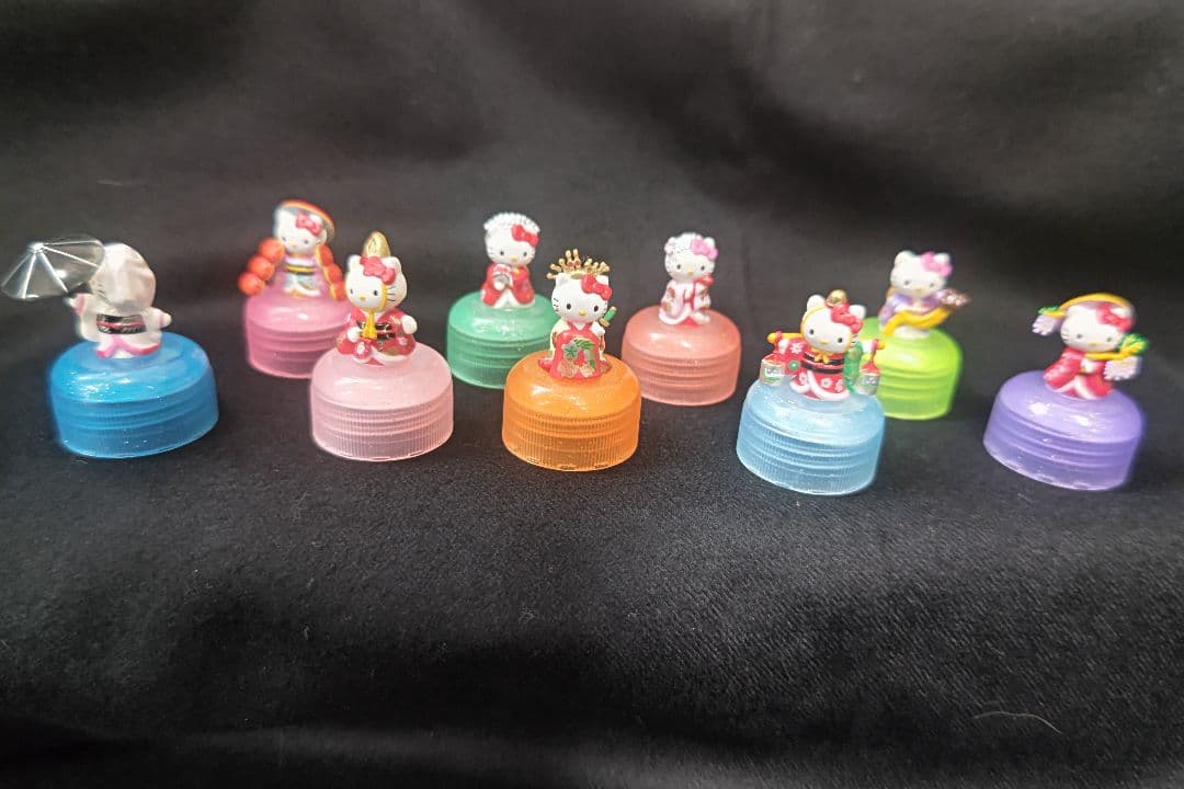 ハローキティ ペットボトルキャップ 「歌舞伎」全9種 【美品】