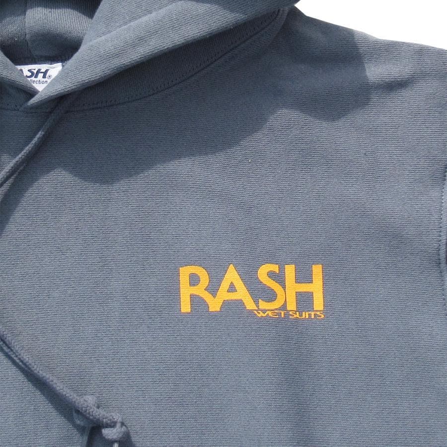 RASH WETSUITS 羽バックプルオーバーパーカー ストーンブルー XL