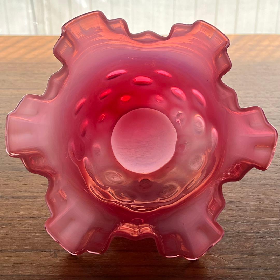 希少 フェントン ドット クランベリー フリルボール コンポート