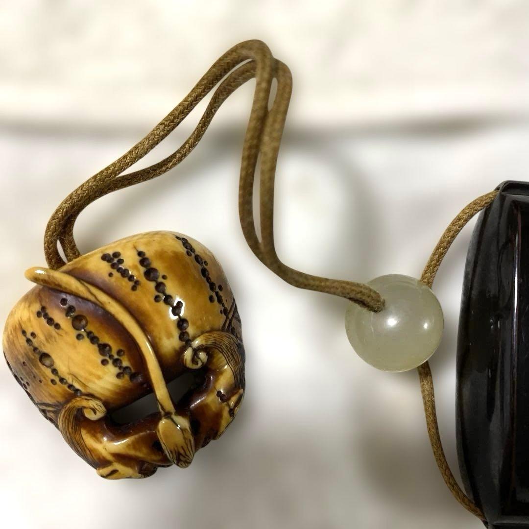 A-2 印籠　金蒔絵　装飾品　アンティーク　美術品　工芸品　漆芸　漆器　木箱付き