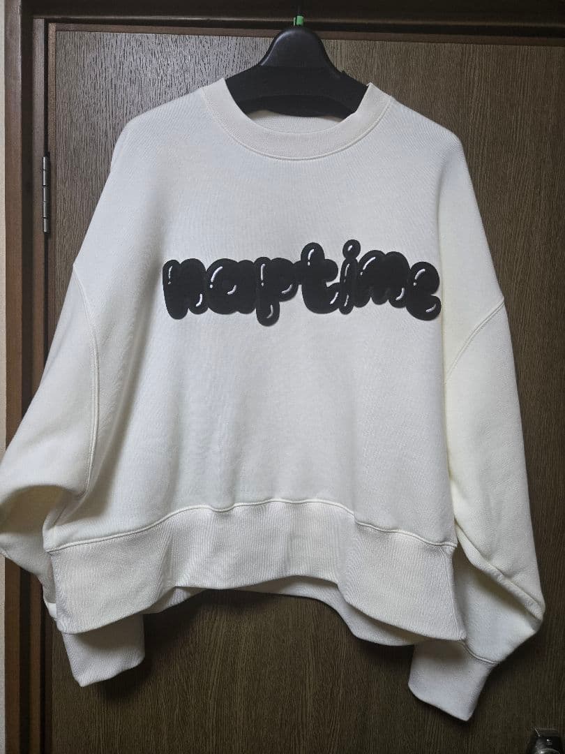 Nissy NAPTIME ワッペンプルオーバースウェット　アイボリー　Mサイズ