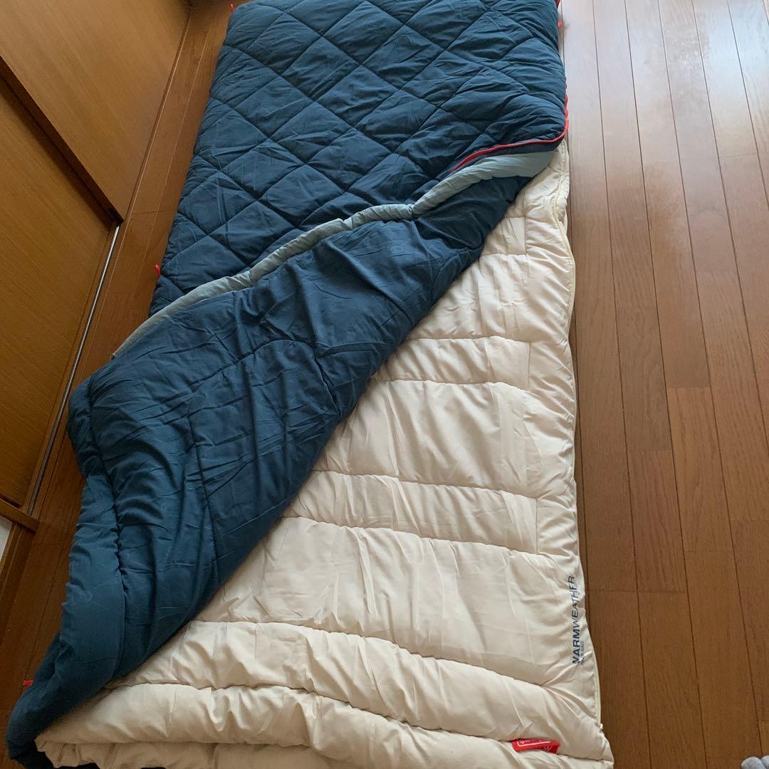 Coleman ダブル寝袋 ネイビー/クリーム