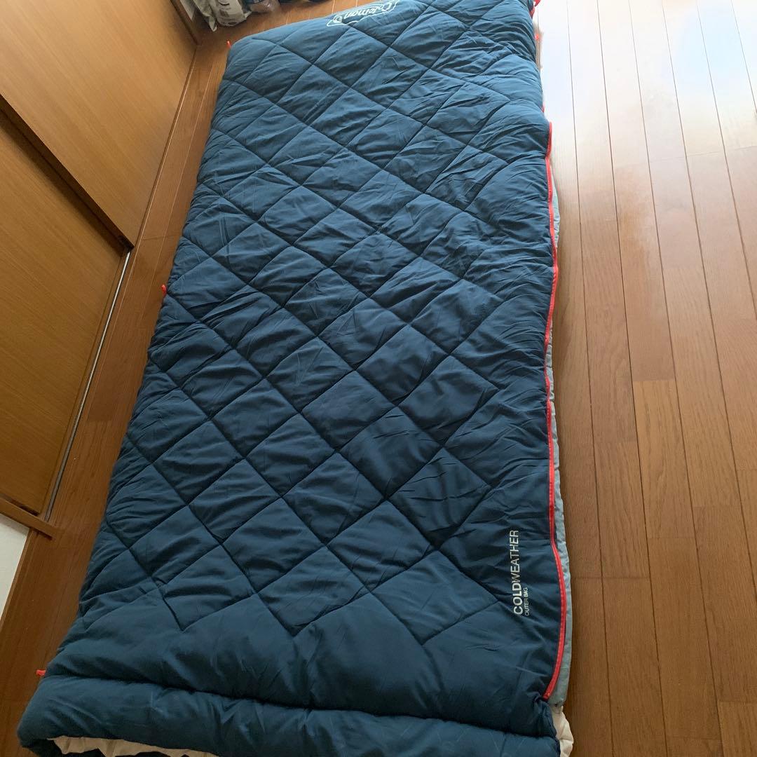 Coleman ダブル寝袋 ネイビー/クリーム