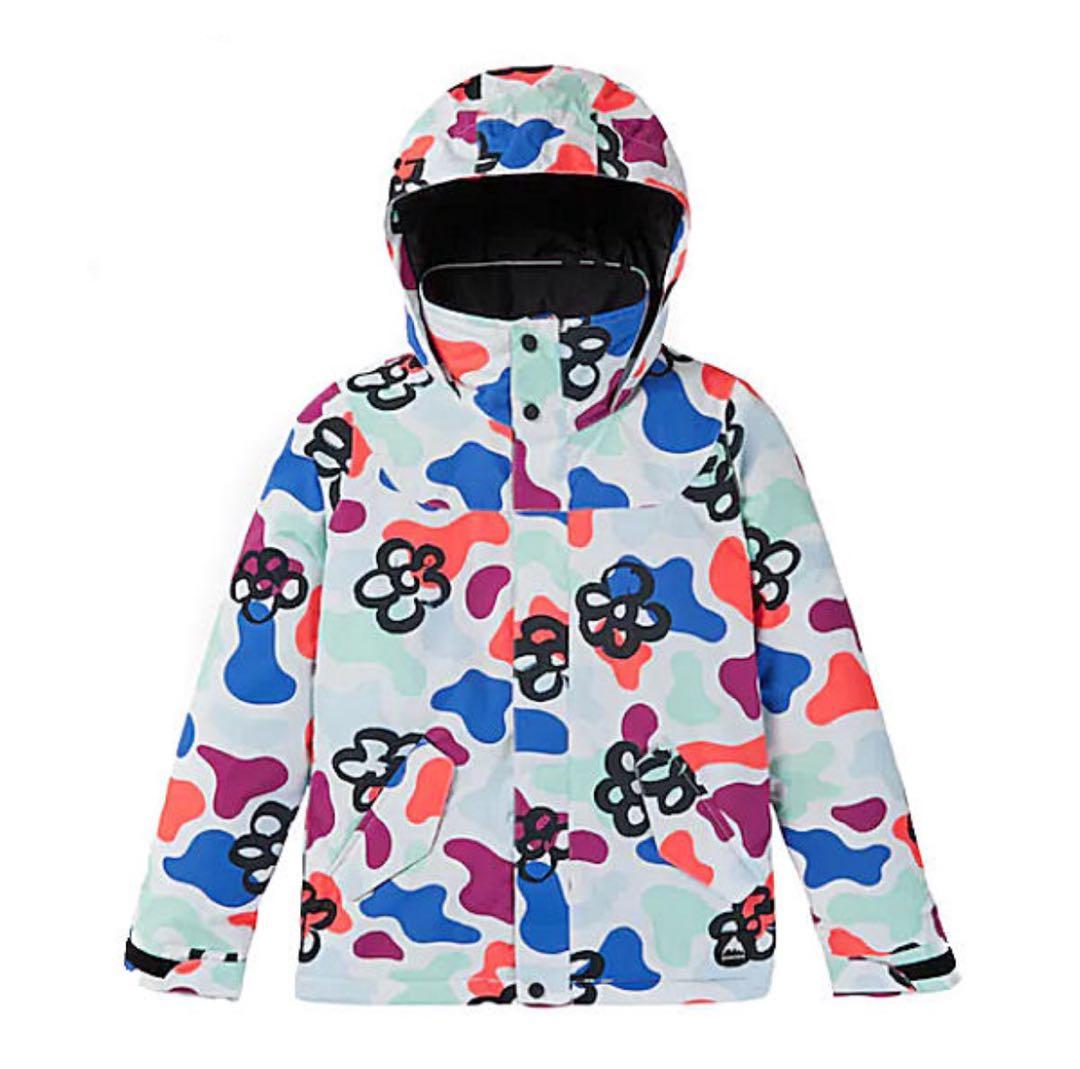 キッズ　BURTON スノーウェア上下セット 130 S 花柄 撥水 防寒